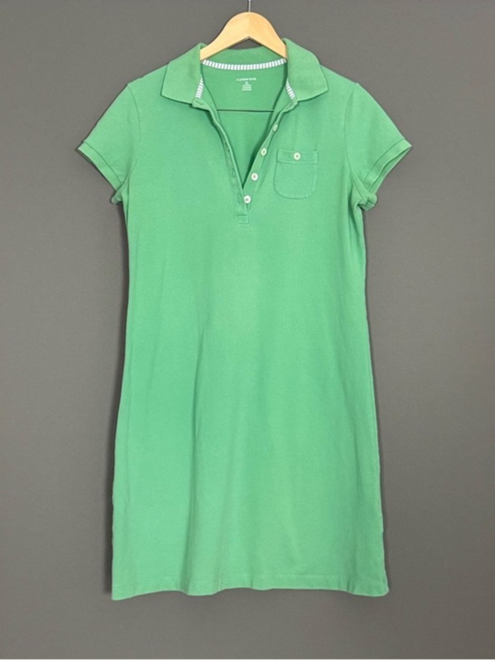 Lands' End Green Polo Dress